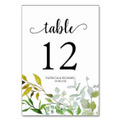 Elegant Waterverf Botanische Greenery Kaart (Voorkant)