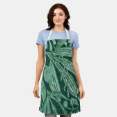 Elegant Waterverf Botanische Groene laat kunstwerk Schort (Gedragen)