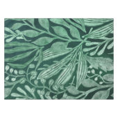 Elegant Waterverf Botanische Groene laat kunstwerk Tafelkleed (Voorkant (Horizontaal))