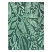 Elegant Waterverf Botanische Groene laat kunstwerk Tafelkleed (Voorkant)