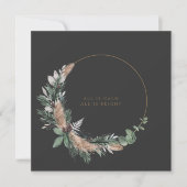 Elegant Waterverf Botanische kerstmis Feestdagenkaart (Voorkant)