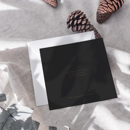 Elegant Waterverf Botanische kerstmis Feestdagenkaart