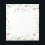 Elegant Waterverf Botanische maatwerk Notitieblok<br><div class="desc">Elegant gepersonaliseerd "van het bureau van" notitieblok.</div>