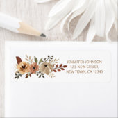 Elegant Waterverf Botanische retour adreslabel Etiket (Insitu)