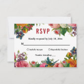 Elegant Waterverf Botanische tuinbouw RSVP Kaartje (Voorkant)