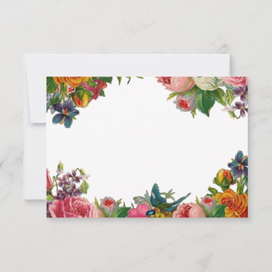 Elegant Waterverf Botanische tuinbouw RSVP Kaartje (Achterkant)