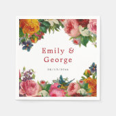 Elegant Waterverf Botanische tuinbouw Servet (Voorkant)