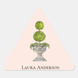 Elegant waterverf Boxwood Topiary sticker