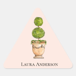 Elegant waterverf Boxwood Topiary sticker