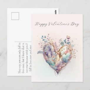 Elegant Waterverf Briefkaart Valentijnsdag