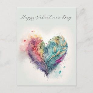 Elegant Waterverf Briefkaart Valentijnsdag