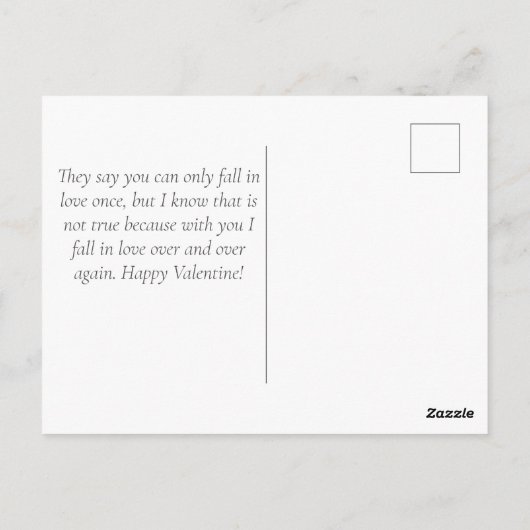 Elegant Waterverf Briefkaart Valentijnsdag (Achterkant)