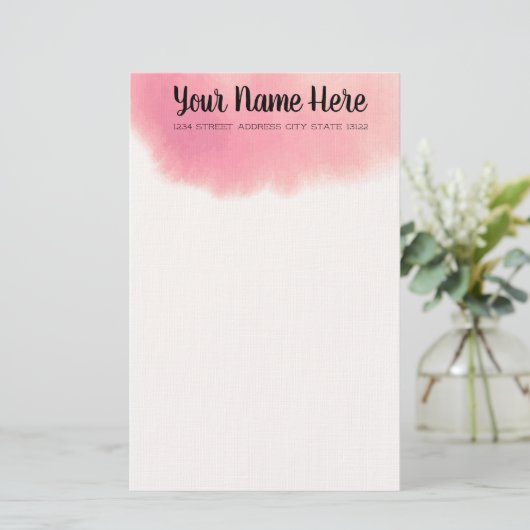 Elegant Waterverf Briefpapier (Staand voorkant)