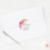 Elegant Waterverf Bright Flowers Vrijgezellenfeest Ronde Sticker (Envelop)