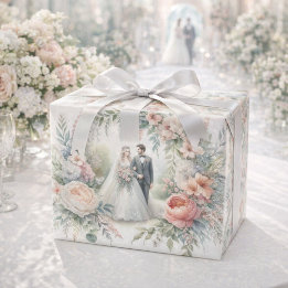 Elegant Waterverf bruiloft inpakpapier
