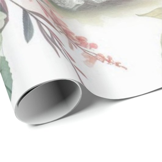 Elegant Waterverf bruiloft inpakpapier (Rol Hoek)