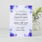 Elegant waterverf bruiloft kaart (Staand voorkant)