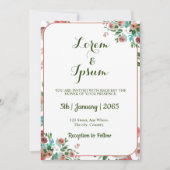 Elegant waterverf bruiloft kaart (Voorkant)