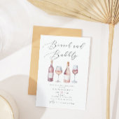 Elegant Waterverf Brunch & Bubble Vrijgezellenfees Kaart