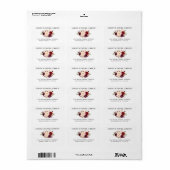 Elegant Waterverf Burgundy Floral Wedding Etiket (Full Sheet)