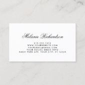 Elegant Waterverf Burgundy Marsala Floral Gold Visitekaartje (Achterkant)