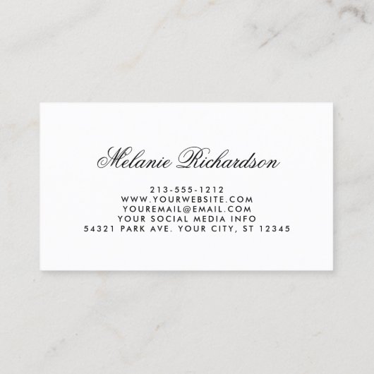 Elegant Waterverf Burgundy Marsala Floral Gold Visitekaartje (Achterkant)