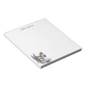 Elegant Waterverf Butterfly Lavender Floral Notitieblok (Schuin)