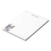 Elegant Waterverf Butterfly Lavender Floral Notitieblok (Linkerzijde)