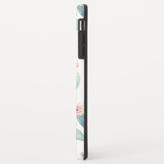 Elegant Waterverf Cactus Patroonmonogram Case-Mate iPhone Case (Achterkant/links)