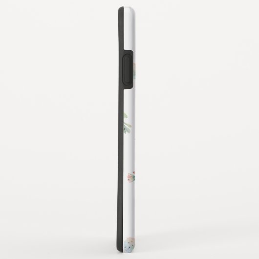 Elegant Waterverf Cactus Patroonmonogram Case-Mate iPhone Case (Achterkant/rechts)