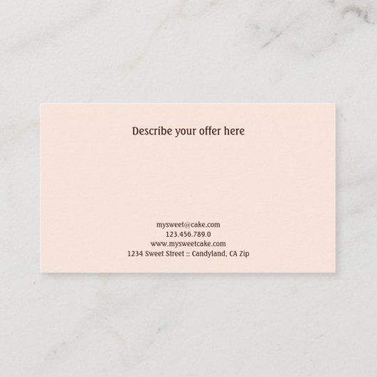 Elegant waterverf cake 10 Punch Customer Loyalty (Achterkant)