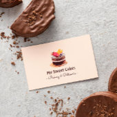 Elegant waterverf cake patisserie cupcake dessert visitekaartje