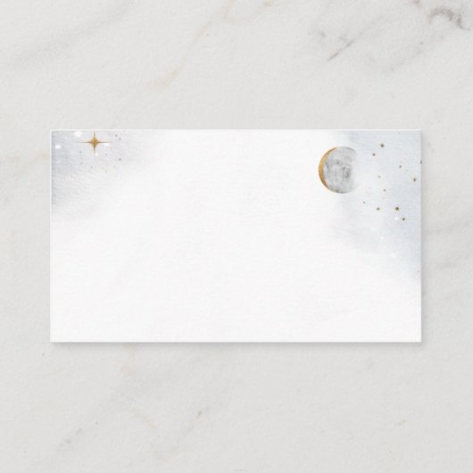 Elegant Waterverf Celestial Wedding Reception Informatiekaartje (Achterkant)