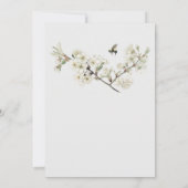 Elegant Waterverf Cherry Blossom Bee Greenery Kaart (Achterkant)