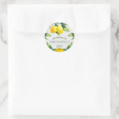 Elegant waterverf citroen limoncello label (Tas)
