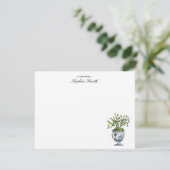 Elegant Waterverf citroenboom Bedankkaart (Staand voorkant)