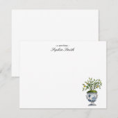 Elegant Waterverf citroenboom Bedankkaart (Voorkant / Achterkant)