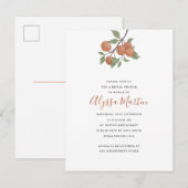 Elegant waterverf citrus steel/oranje ontwerp briefkaart (Voorkant / Achterkant)