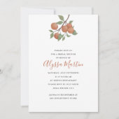 Elegant waterverf citrus steel/oranje ontwerp kaart (Voorkant)