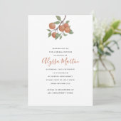 Elegant waterverf citrus steel/ sinaasappels ontwe kaart (Staand voorkant)