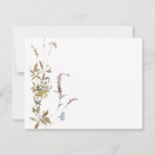 Elegant Waterverf Crest Monogram Respons RSVP (Achterkant)