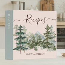 Elegant Waterverf dennenbos en bergrecept