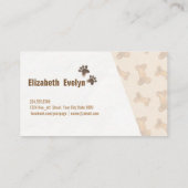 Elegant waterverf dierenwinkel met botten en visitekaartje (Achterkant)