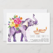 Elegant Waterverf Diwali Uitnodiging (Voorkant)