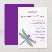 Elegant Waterverf Dragonfly Baby shower Kaart (Voorkant / Achterkant)