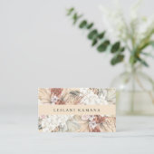 Elegant Waterverf Dried Boho Champagne Visitekaartje (Staand voorkant)