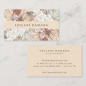 Elegant Waterverf Dried Boho Champagne Visitekaartje (Voorkant / Achterkant)