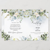 Elegant Waterverf Dusty Blue Eucalyptus (Voorkant / Achterkant)