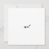 Elegant Waterverf Dusty Blue Floral Vrijgezellenfe Kaart (Achterkant)