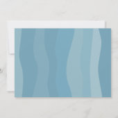 Elegant Waterverf Dusty Blue Silver Wedding Foto Kaart (Achterkant)